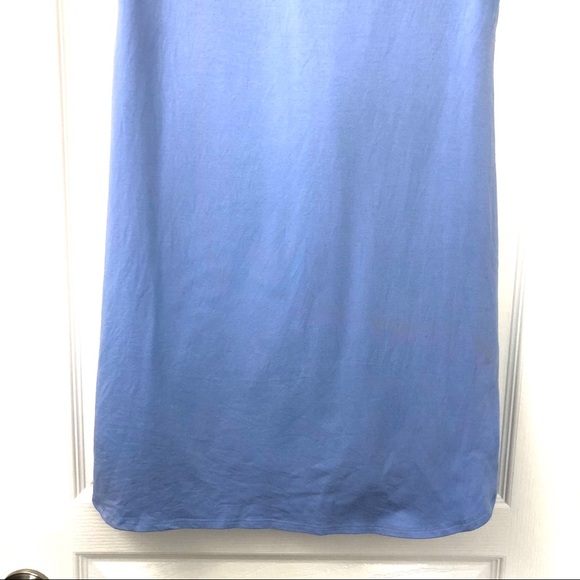 Eileen Fisher Organic Cotton Blend Tee Shirt Dress in Periwinkle Powder … - Picture 10 of 14